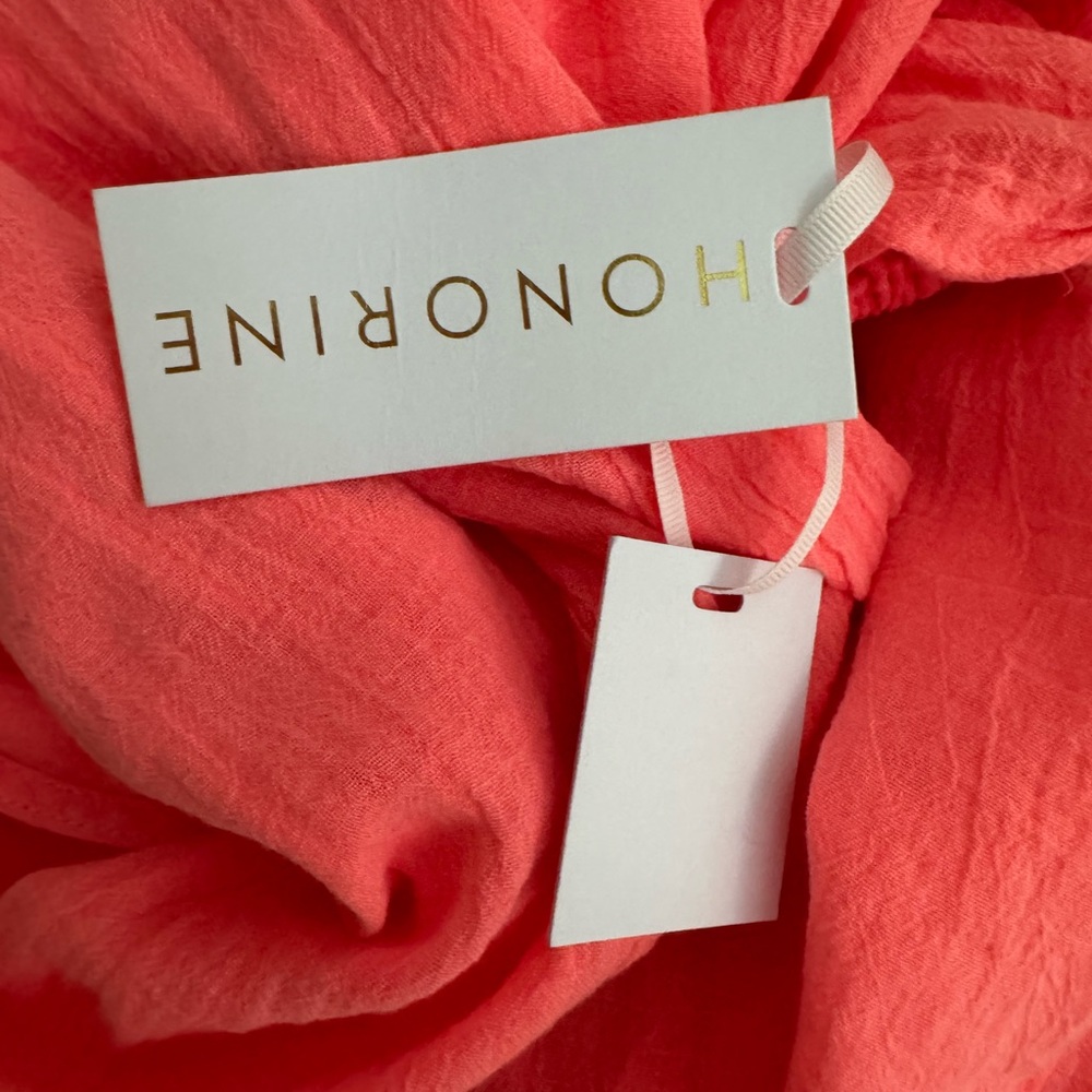 NWT HONORINE WOMEN'S ALESSANDRA NEON CORAL DRESS Size M